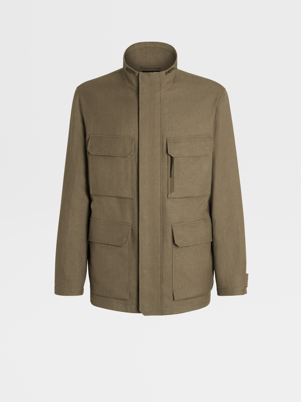 Linen and Wool Padded Field Jacket